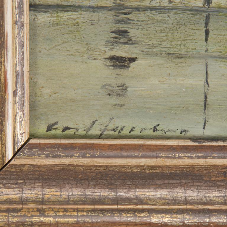CORT JACOBSEN, oil on panel, insignificant signature.