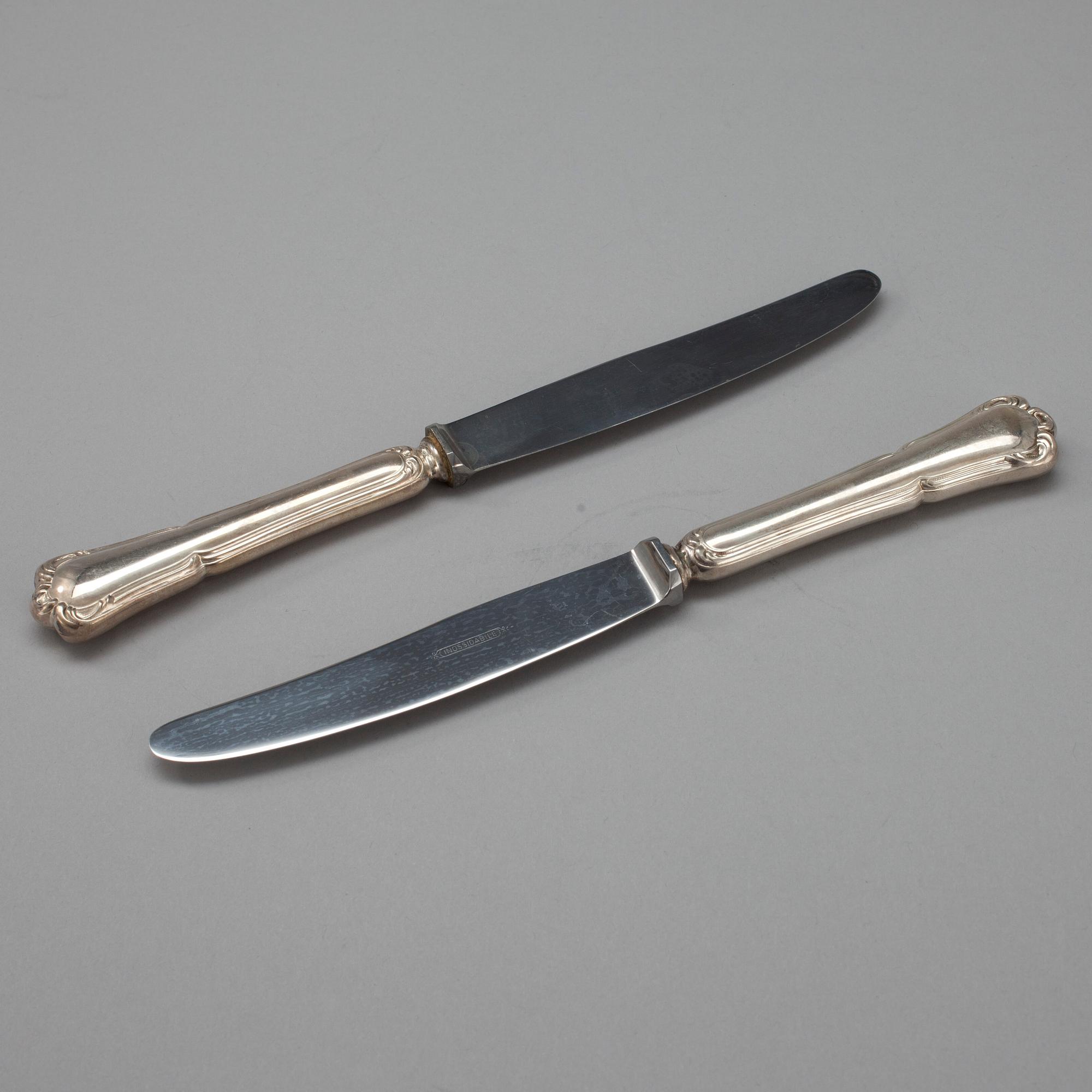 KNIVAR, 12 st, silver, Italien 1900-talets början.