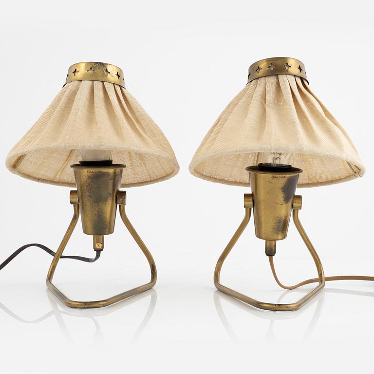 Einar Bäckström, a pair of table lamps, Swedish Modern, 1940s.