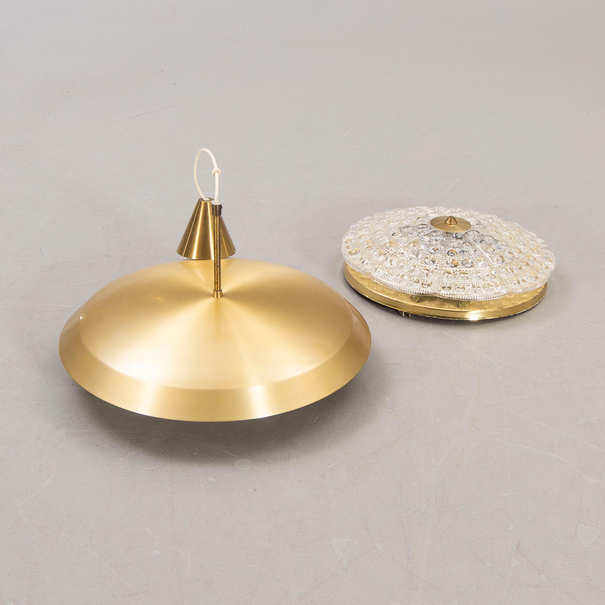 Carl Fagerlund, taklampa och plafond, Orrefors, 1950-60-tal.