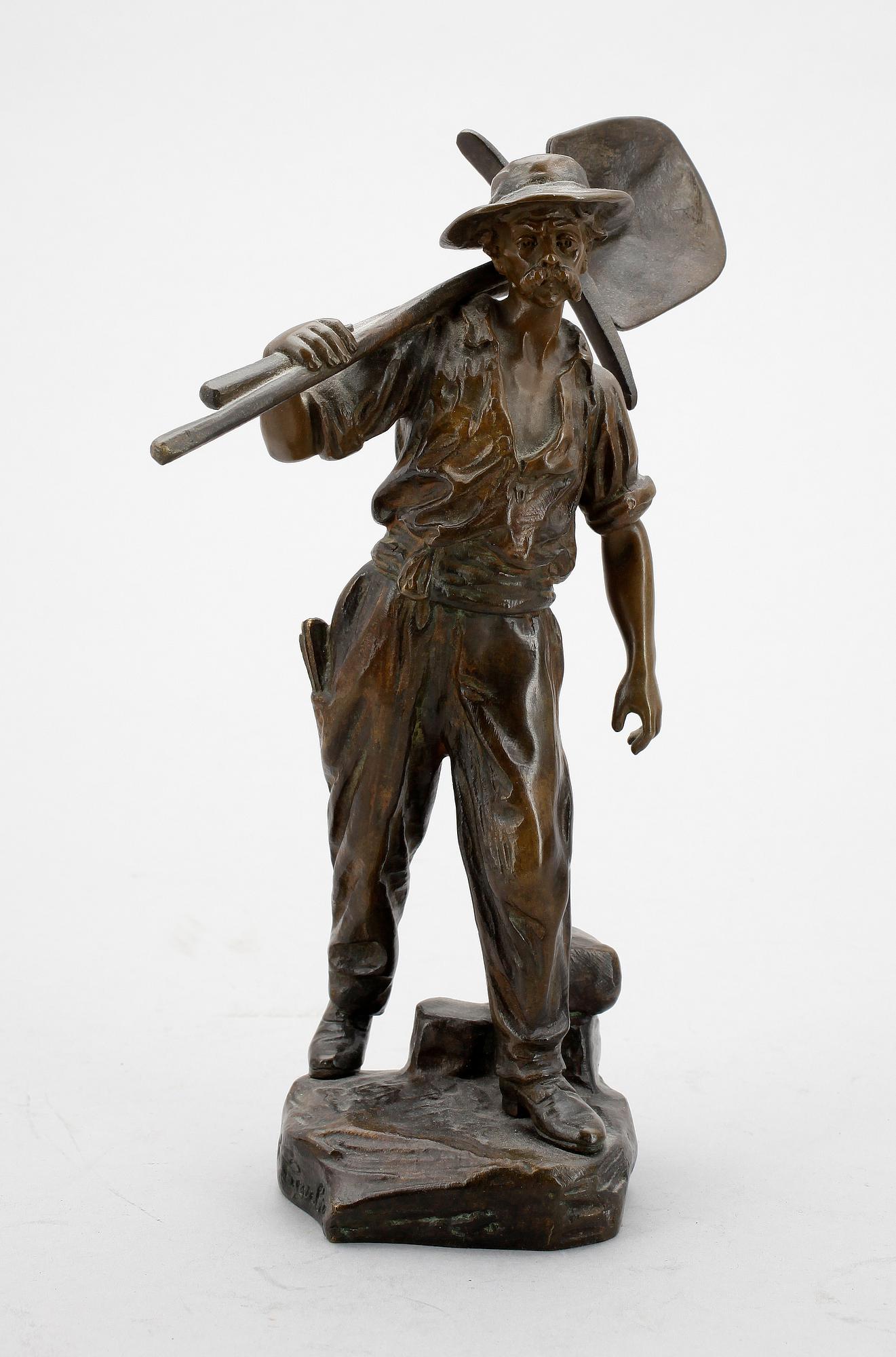 ÉMILE JOSEPH CARLIER, skulptur, brons, sign i godset.