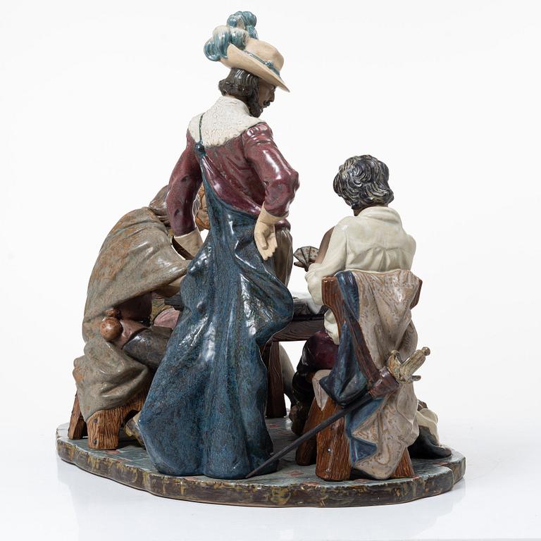 Juan Huerta, figurine, "Playing Cards", Lladró, Spain.