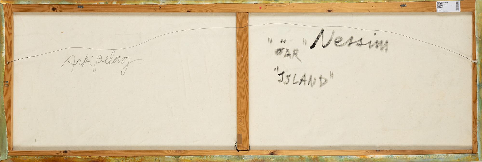 Suzanne Nessim, oil on canvas, signed verso.
