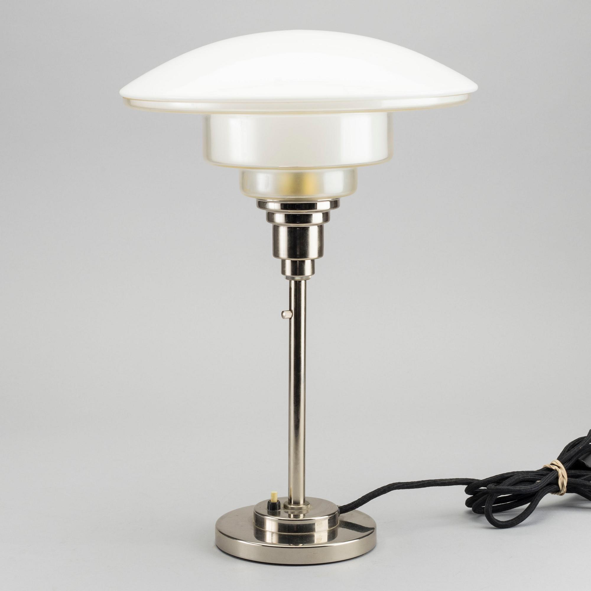 A Sistrah T4 lamp by Müller and Zimmer, Stuttgart, 1930s.