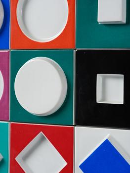 Victor Vasarely, a porcelain wall relief, Rosenthal Studio Linie, Germany, ed. 8/75.