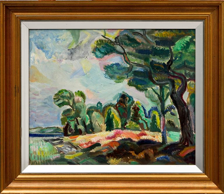 JULES SCHYL, olja på pannå, sign o dat- 49.