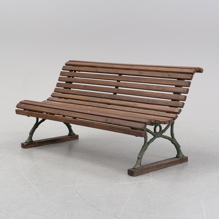 A garden sofa, circa 1900.