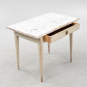 A painted Gustavian table, 19th Century.