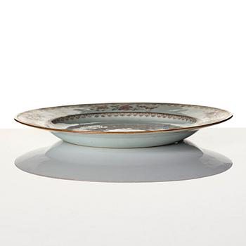 Tallrik, porslin. Qingdynastin, 1700-tal.