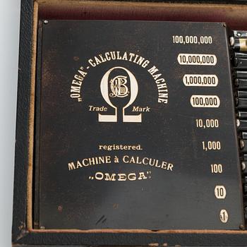 Laskukone, "Omega Calculating Machine", 1900-luvun alku.