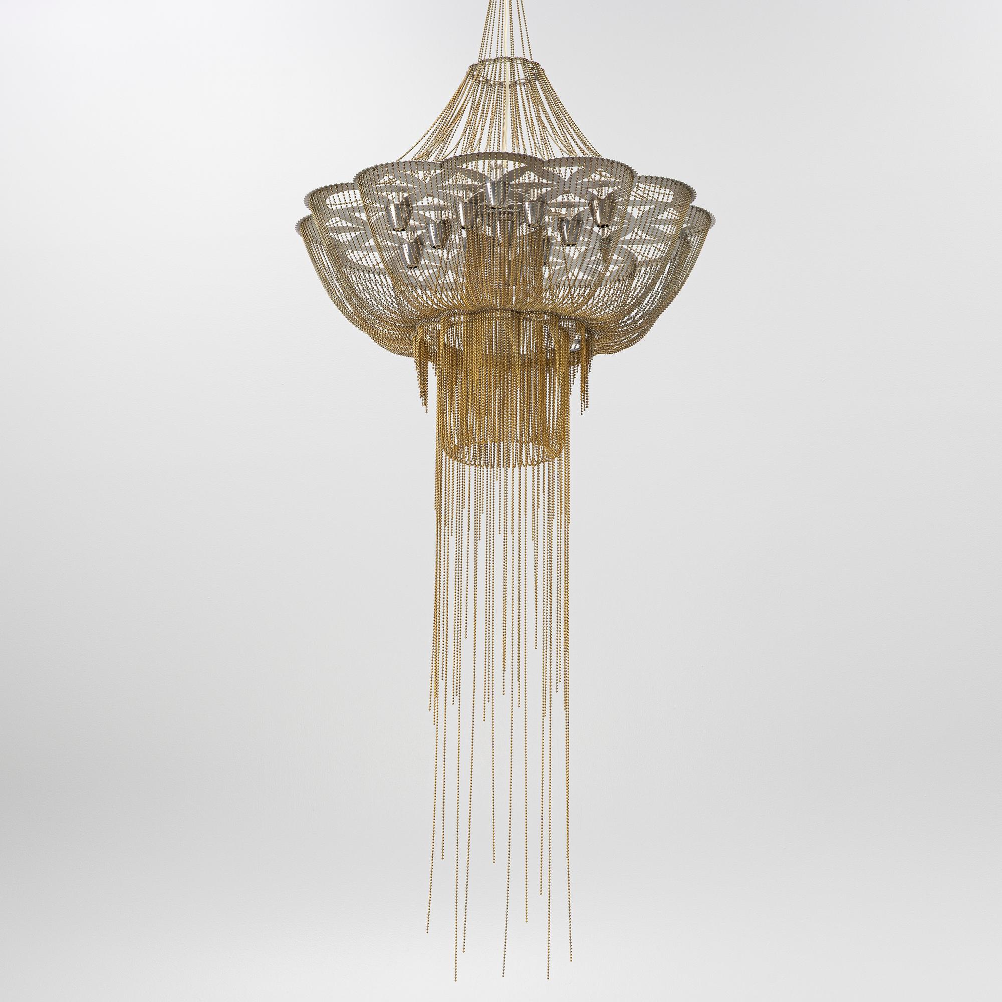 Adam Hoets & Sian Eliot, taklampa, "Flower of Life", Willow Lamp, Sydafrika, samtida.