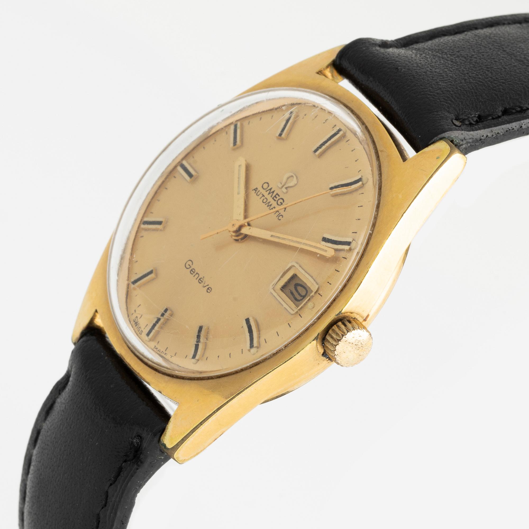 Omega, Genève, wristwatch, 34.5 mm.