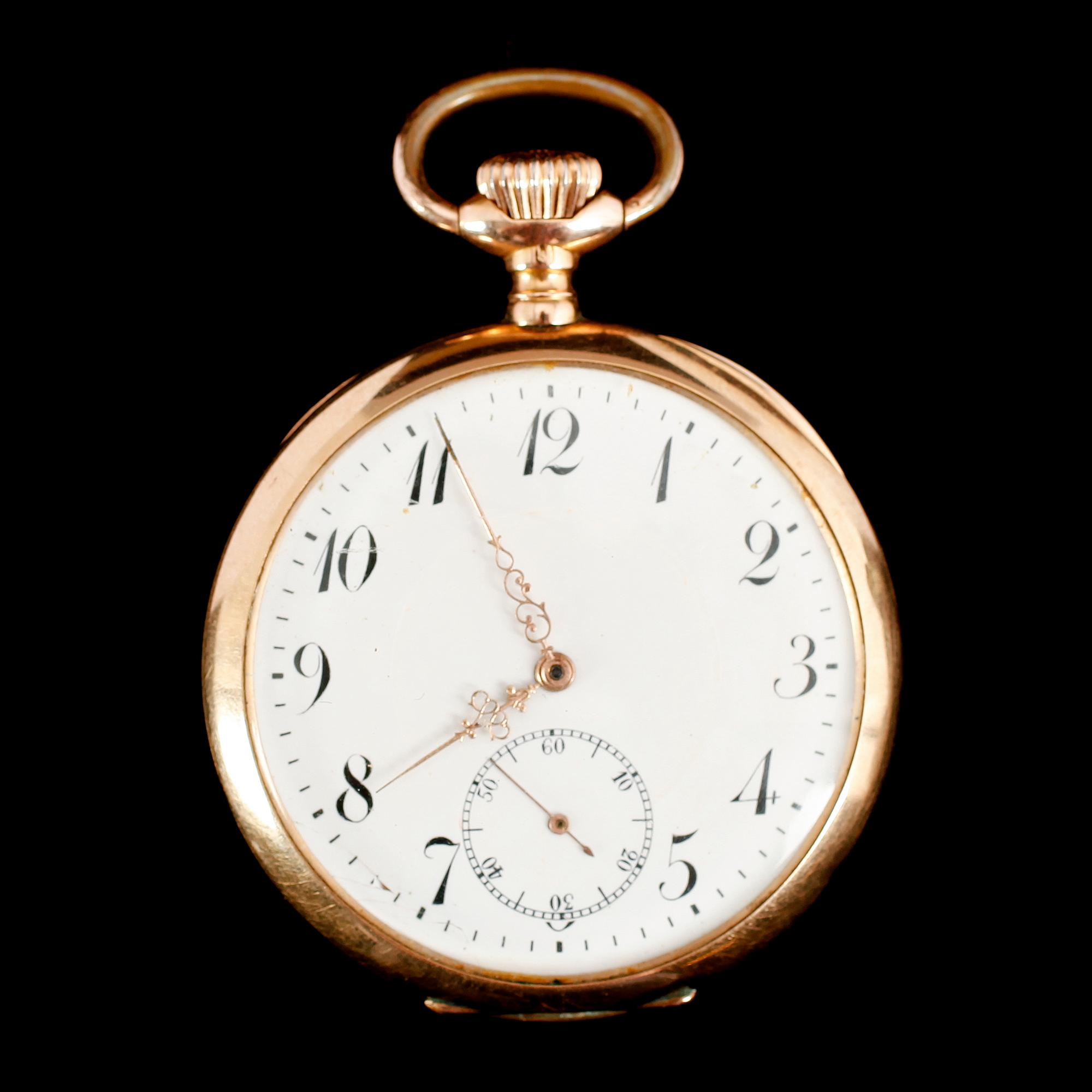 FICKUR, 14 k guld, sekelskiftet 1900.