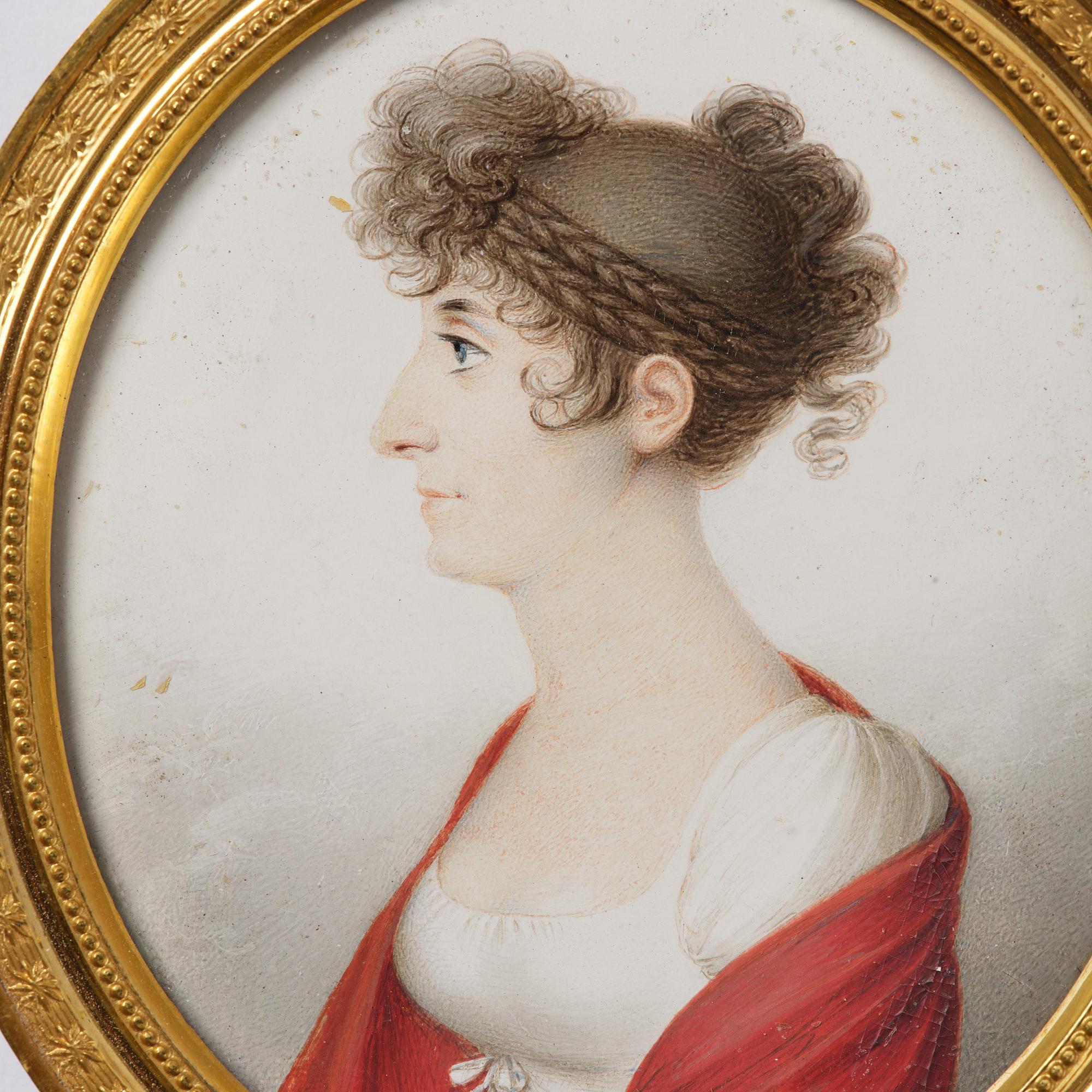 Jacob Axel Gillberg, Young woman with red scarf (Miss Skönborg).