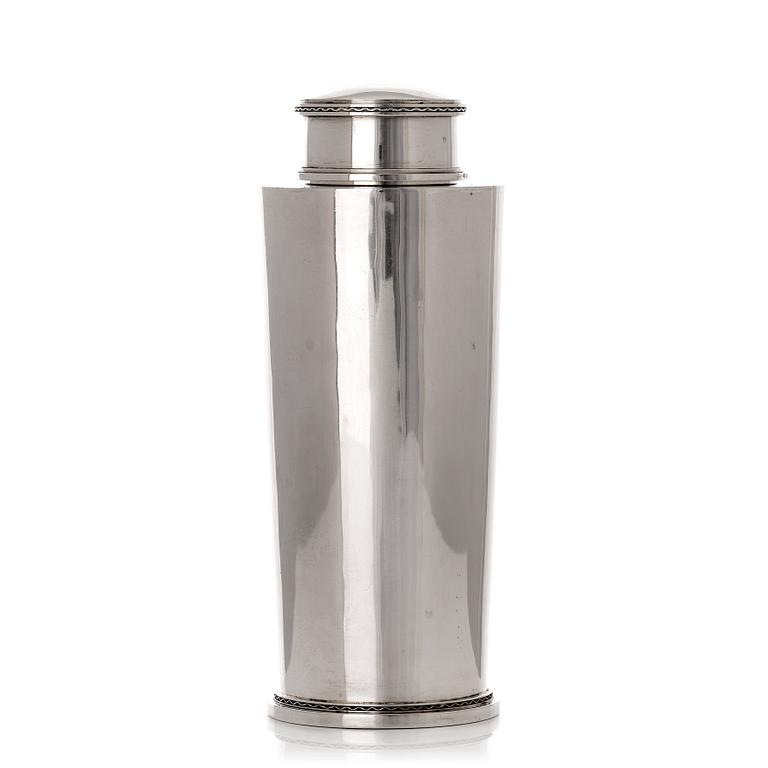 Atelier Borgila, a sterling silver cocktail shaker, Stockholm 1953.