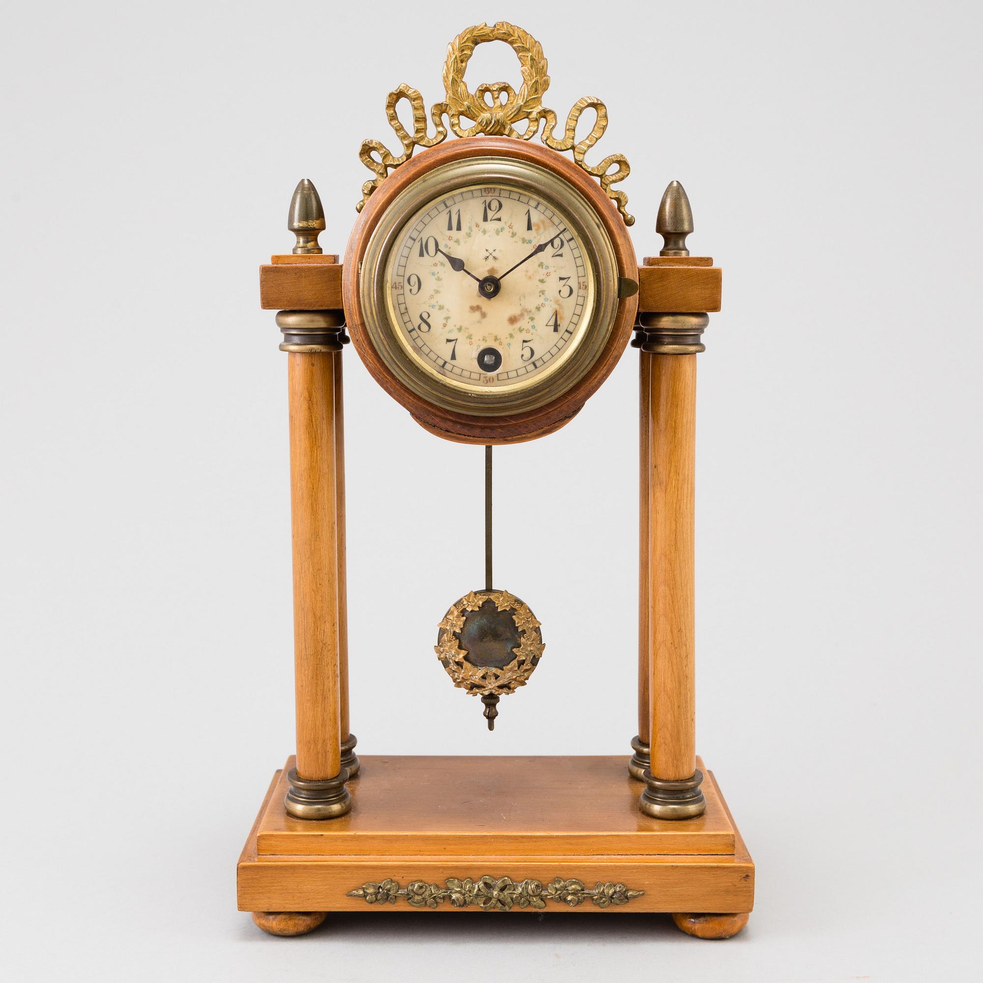 PENDULUM CLOCK, Empire style, early 1900s.