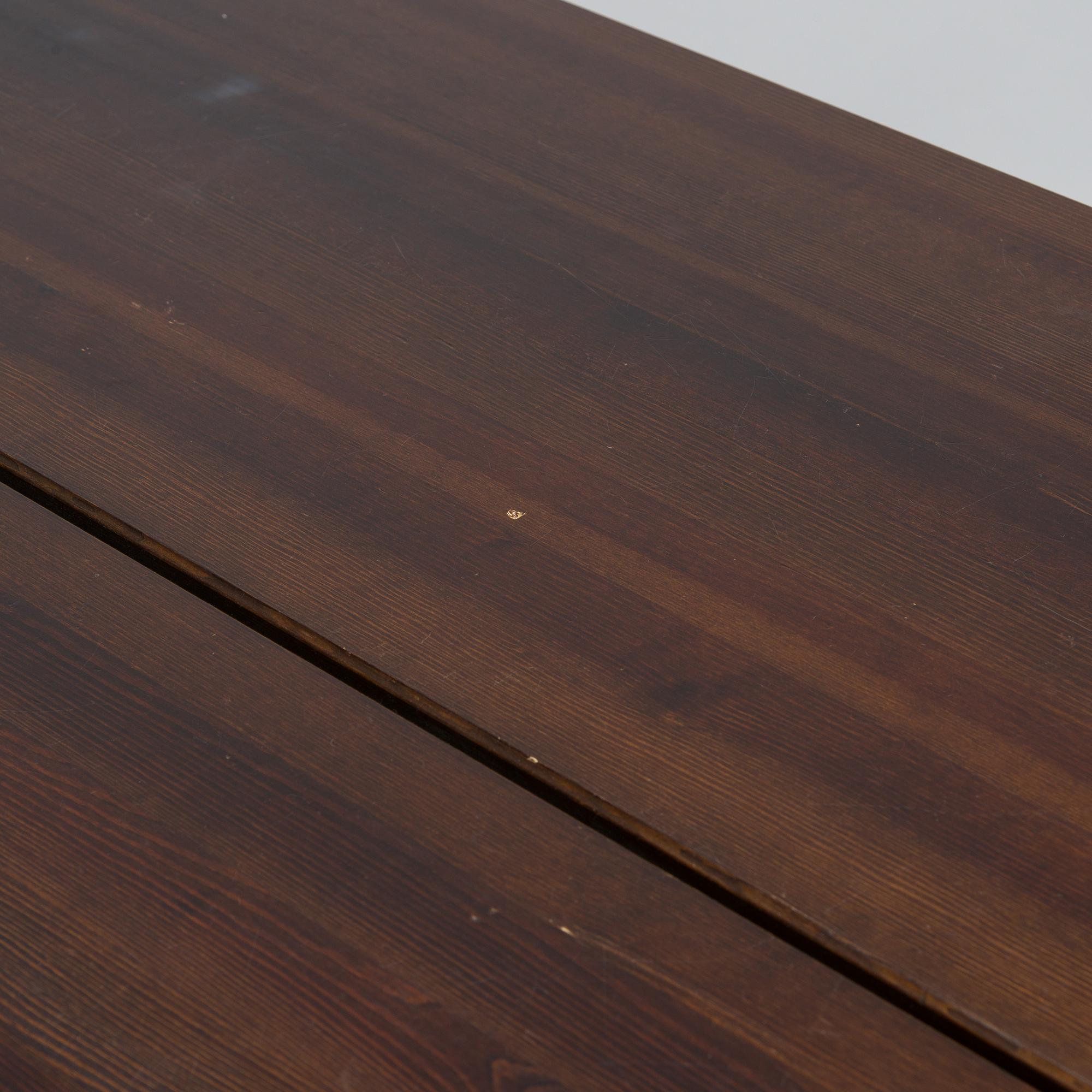 Ilmari Tapiovaara, Dining table and benches, 2 pcs "Pirkka",  Aero Design Furniture Ltd 2000s.