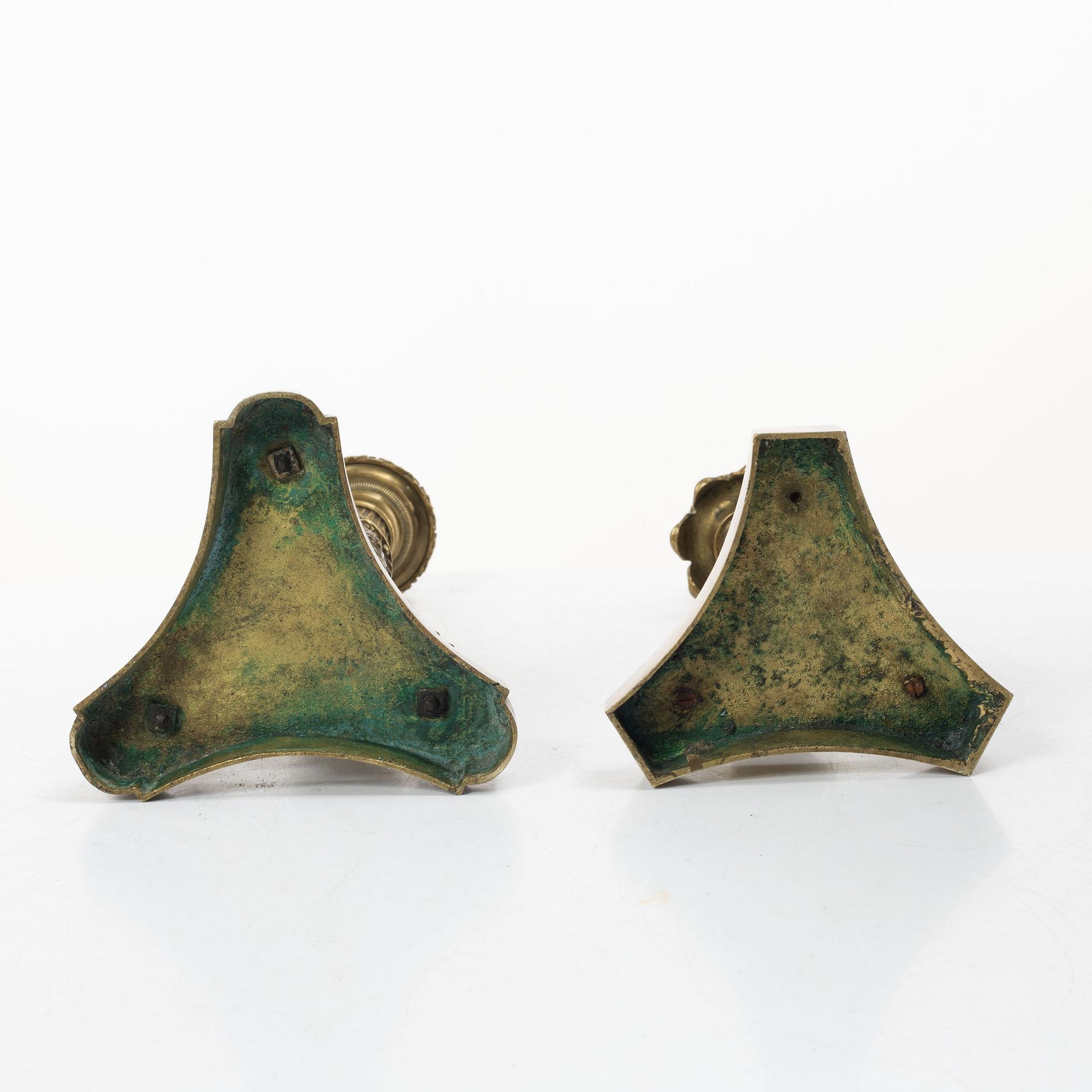 Two similar candlesticks, France, 19th century.
