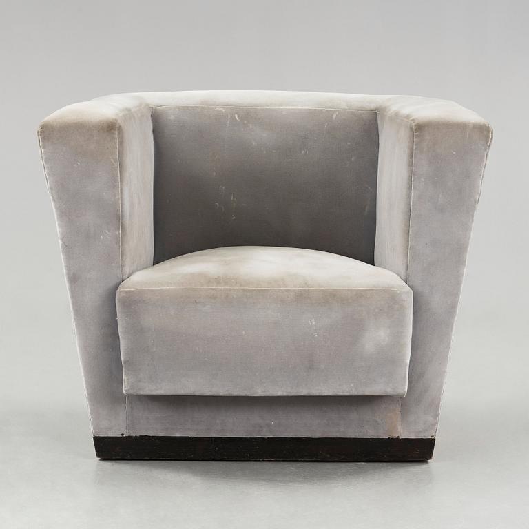 Axel Einar Hjorth, a 'Lido' upholstered armchair, Nordiska Kompaniet, Sweden 1932.