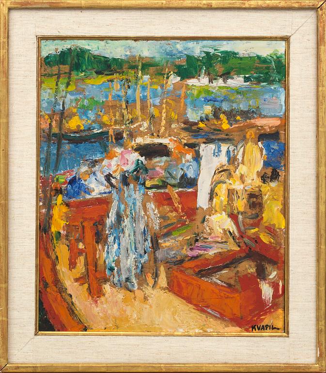 CHARLES KVAPIL, oil on panel signed.