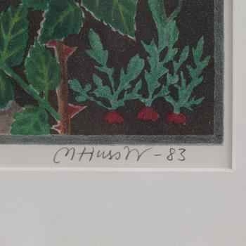 MONA HUSS WALLIN, färglitografi, signerad, daterad -83 och numrerad 198/380.