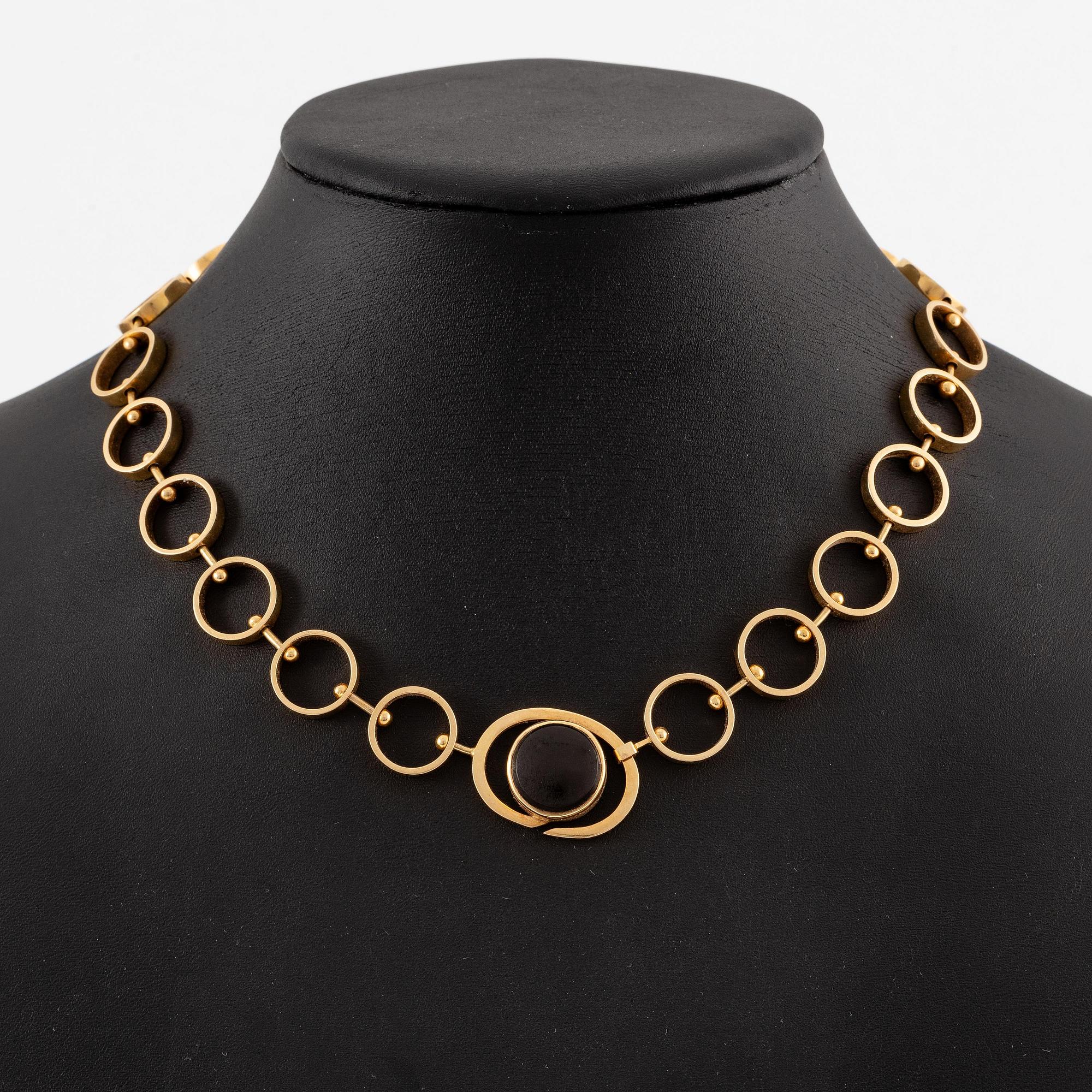 Karl-Ingemar Johansson, a necklace 18K gold with smoky quartz, Gothenburg 1963.