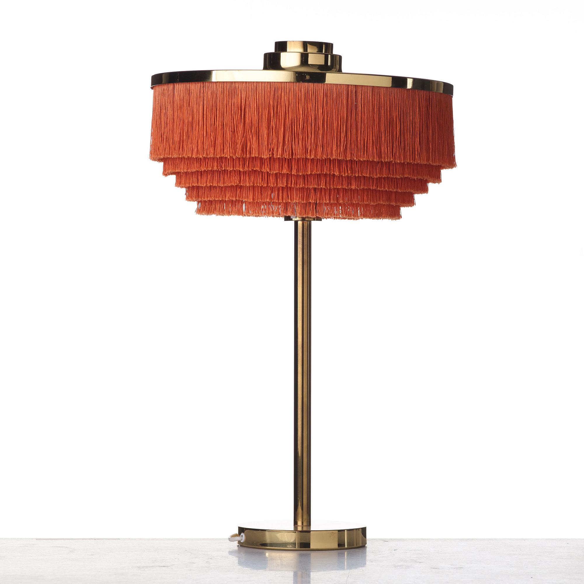 Hans-Agne Jakobsson, a pair of model B 138 brass table lights, Markaryd, Sweden 1960's.
