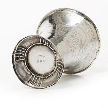 A parcel-gilt silver beaker, mark of Anders Gottfrid Roos, Turku, Finland, 1811.