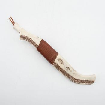 Stefan Groth in Valbo, half-horn knife signed  SG 2009.