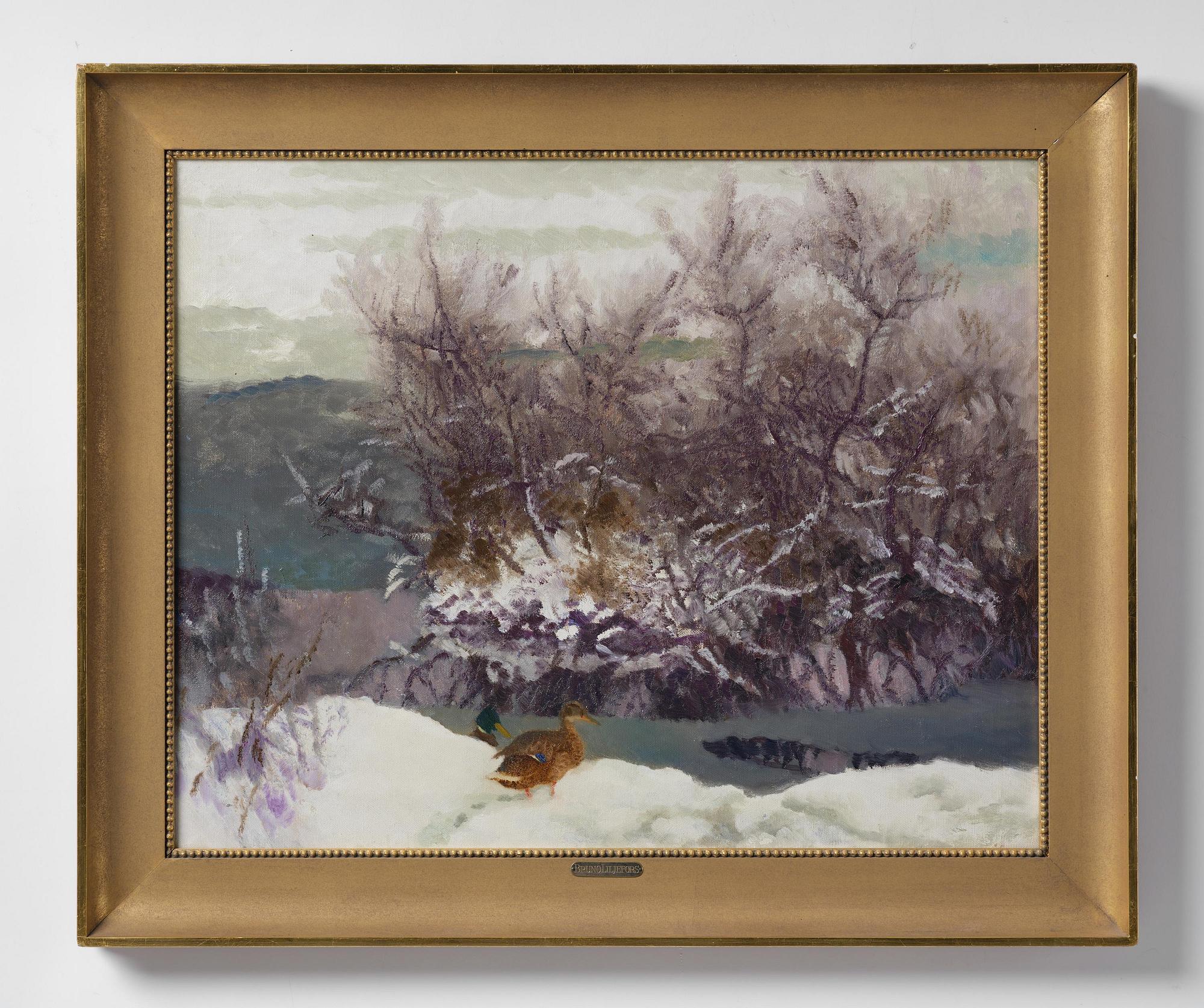 Bruno Liljefors, "Änder i snö".