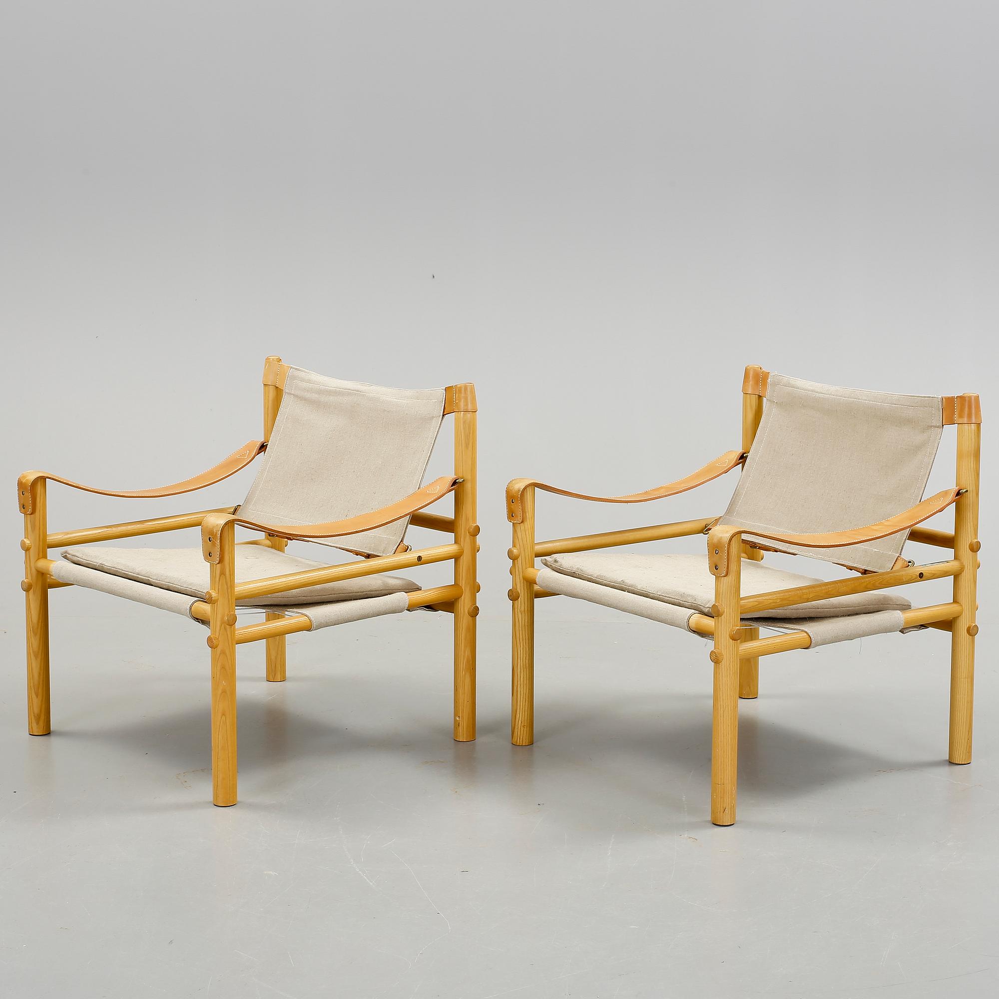 FÅTÖLJER, ett par, "Sirocco", design Arne Norell. 1900-talets andra hälft.