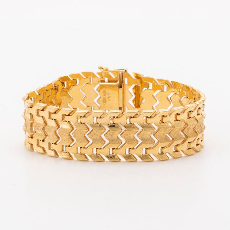 Goldbracelet 18k gold, 32,3 g, approx 19 x 2 cm.