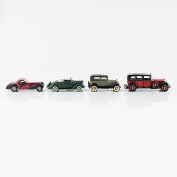 Eight die cast model cars, Franklin Mint.