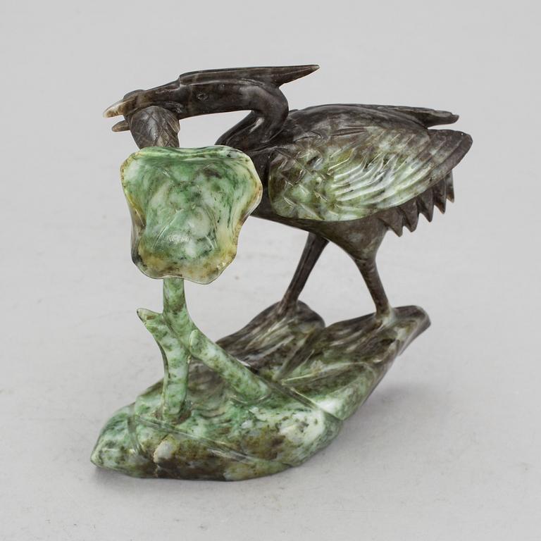 FIGURIN, grön sten, Kina, 1900-tal.