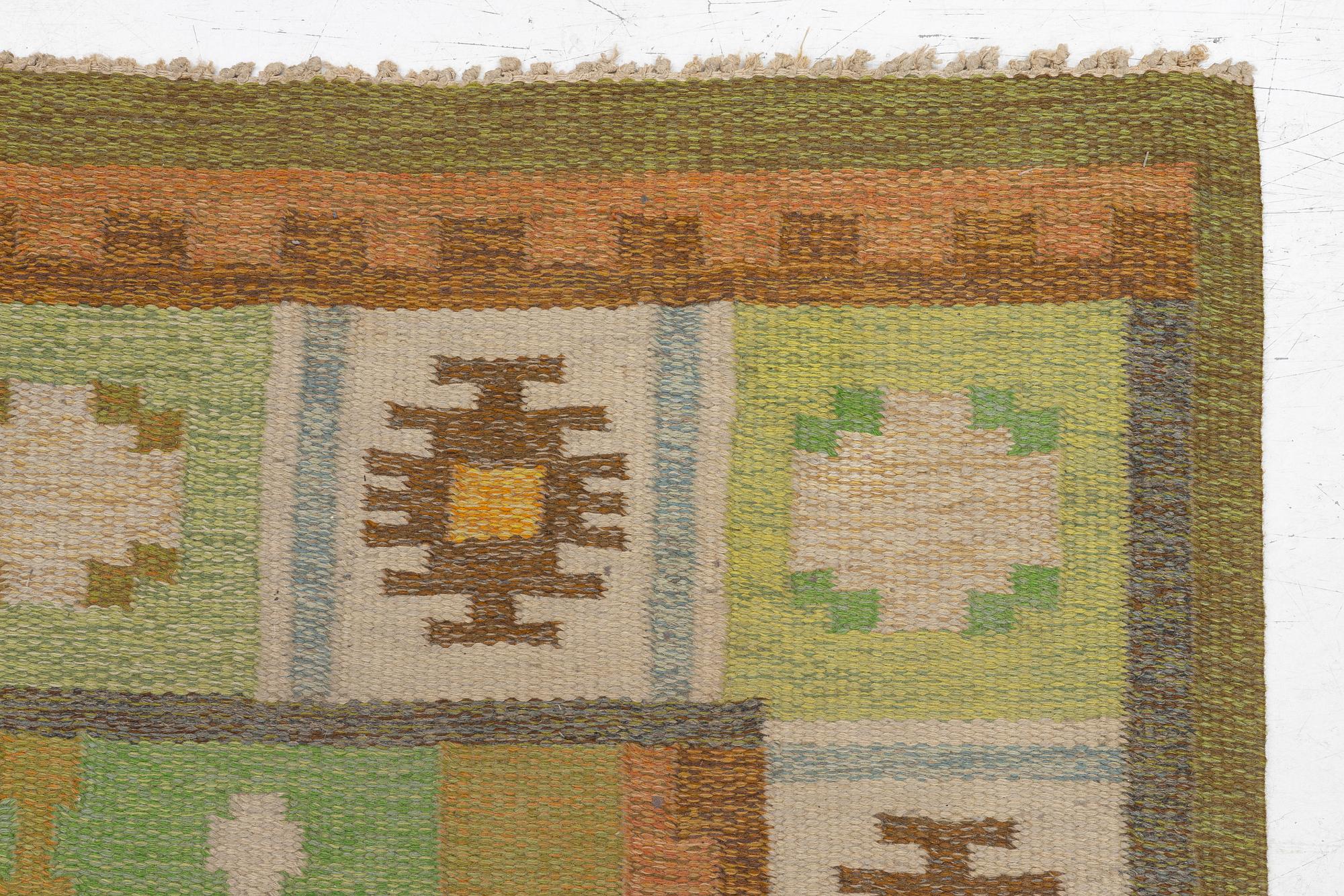 Ingegerd Silow, matta, röllakan, signerad IS, ca 200 x 137 cm.