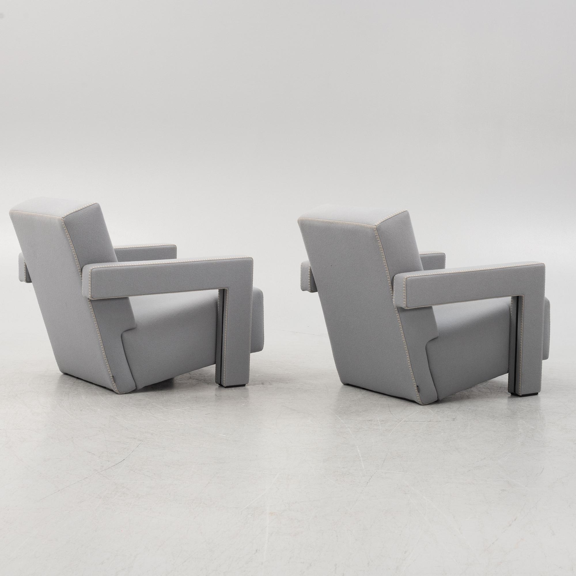Gerrit Rietveld, fåtöljer ett par, "Utrecht", Cassina.