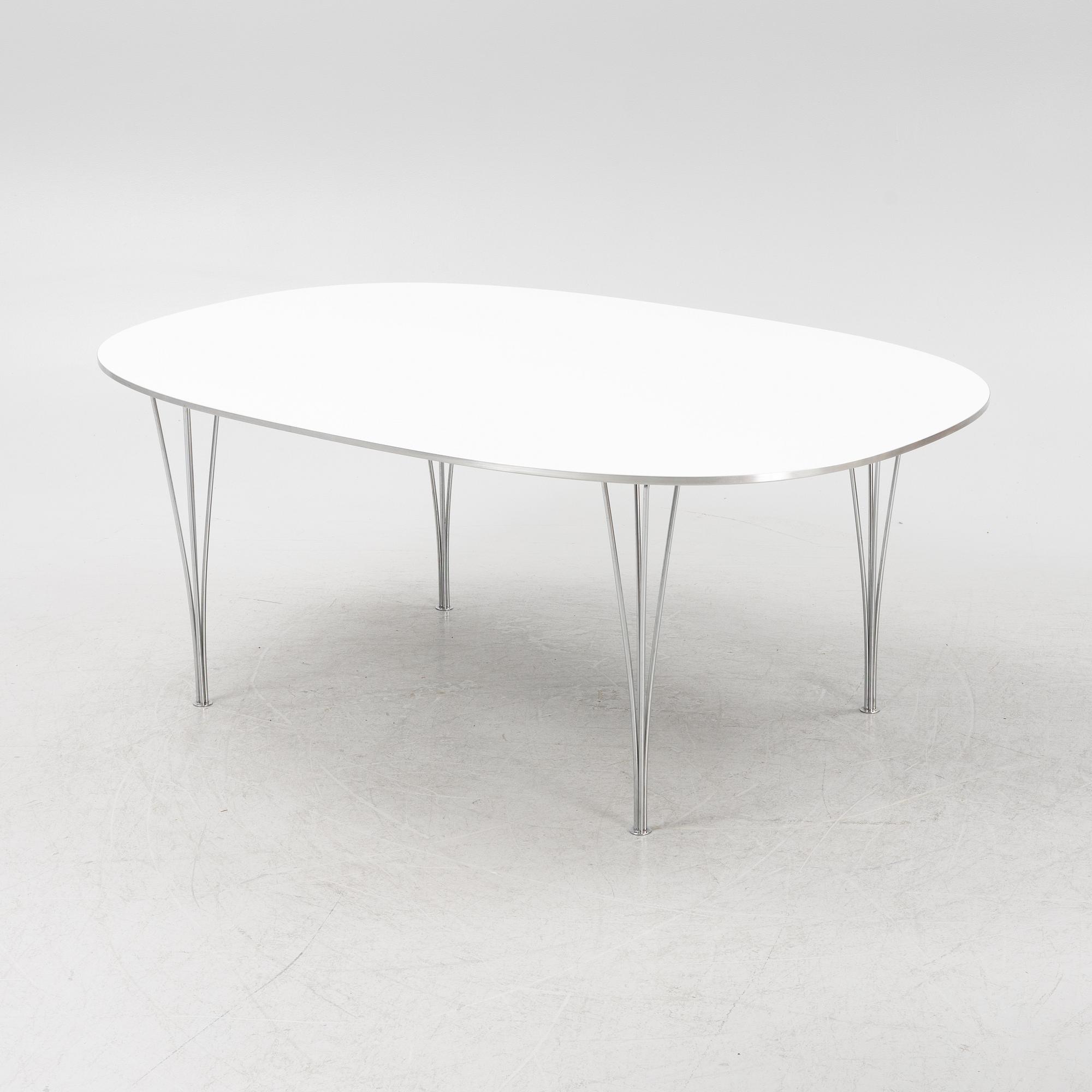 Bruno Mathsson & Piet Hein, dining table, "Superellipse" Fritz Hansen, Denmark.