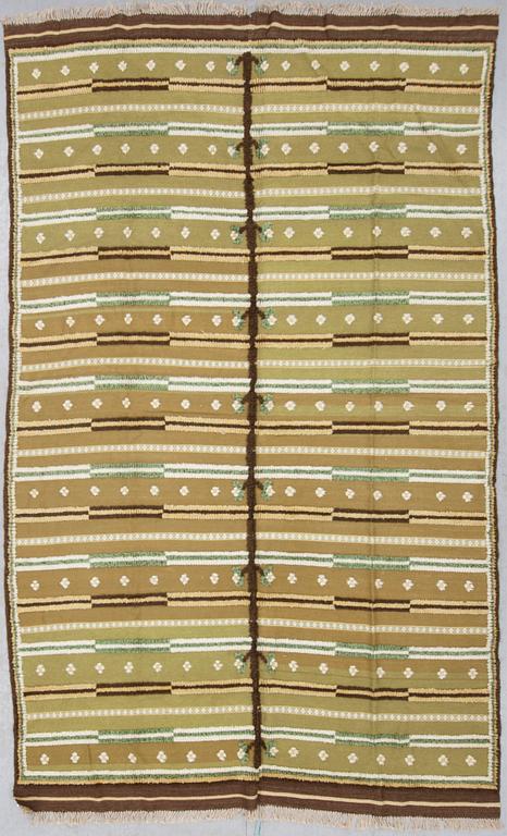 MATTA, rölakan med flossainslag, Sverige/Finland, 1900-talets början/första hälft. Ca 300 x 179 cm.