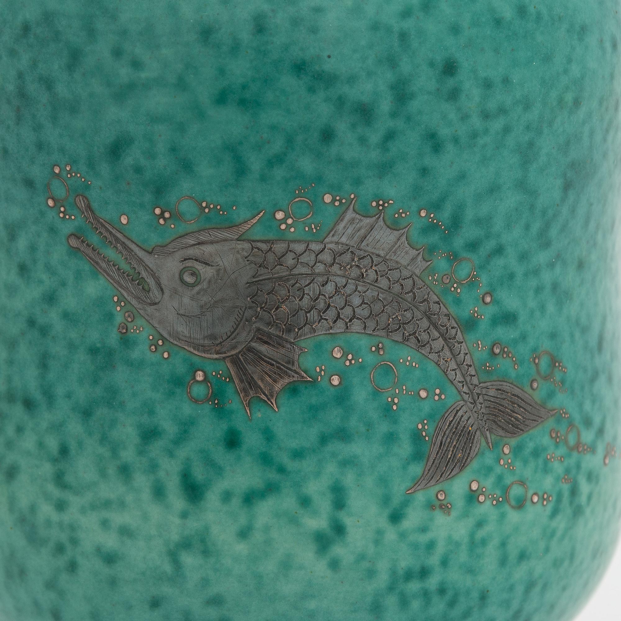 Wilhelm Kåge, a ceramic vase, "Argenta", Gustavsberg 1935.