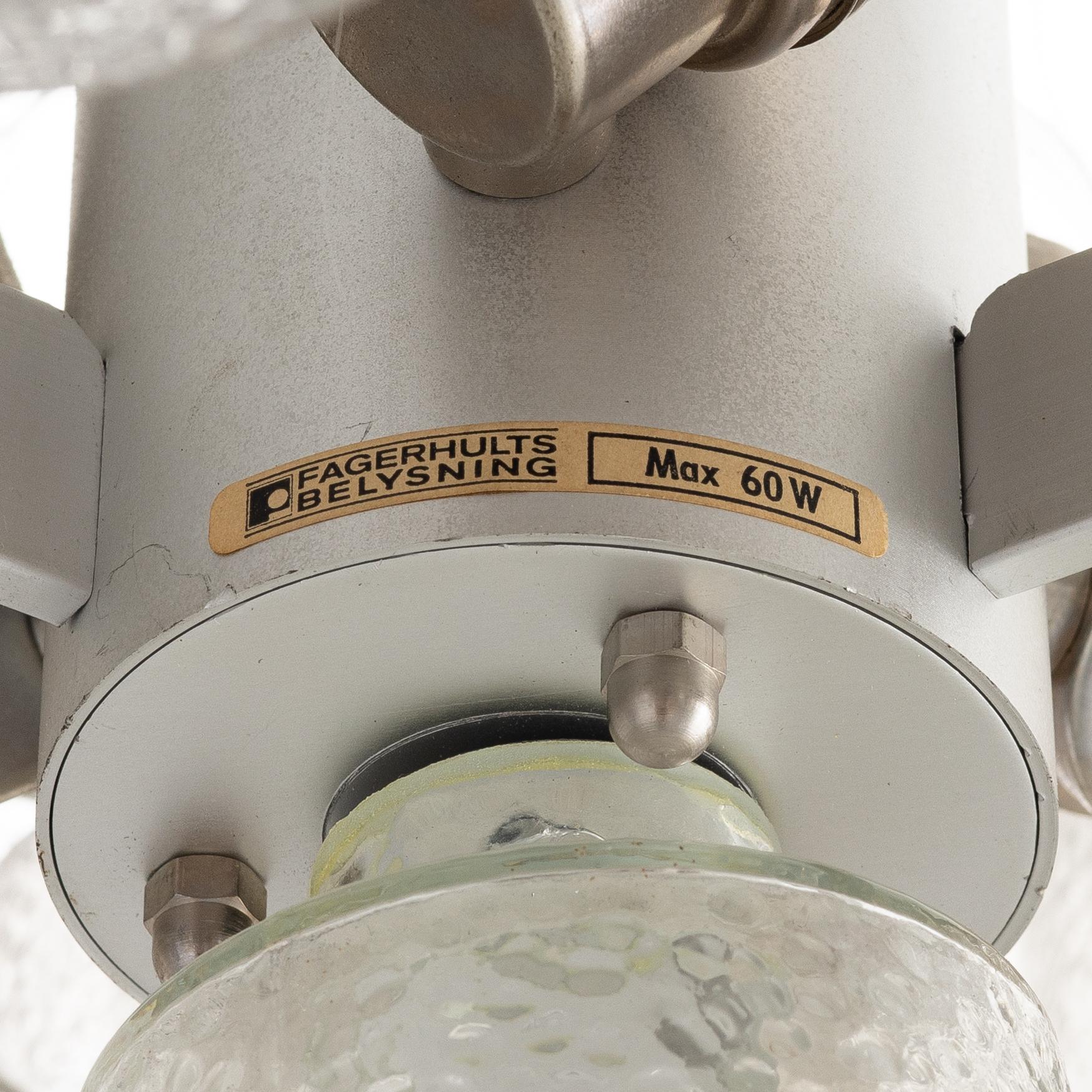 Gert Nyström, a “Festival” ceiling lamp, Fagerhult, 1960s–70s.