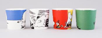 MOOMIN-MUGS, 13 pcs, porcelain, Moomin Characters, Arabia 1999-2017.