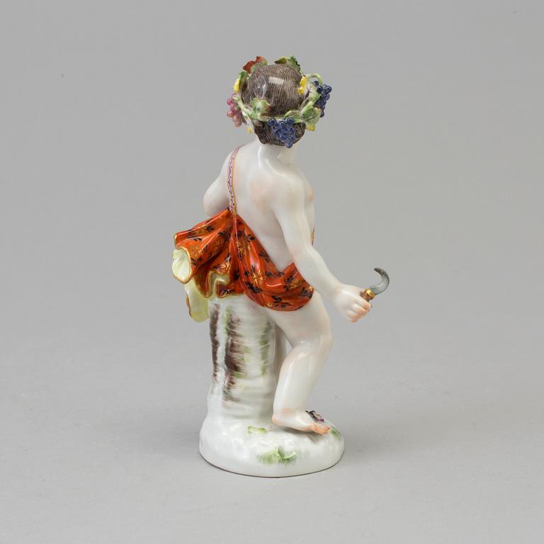 A Meissen allegorical figure representing fall, mid 20th Century.