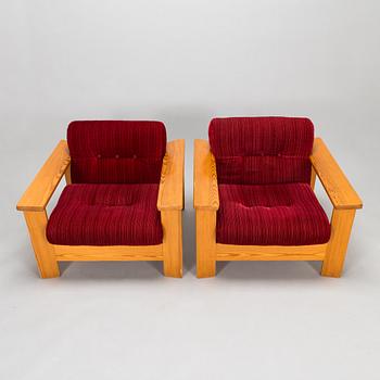 A pair of 1970's armchairs.