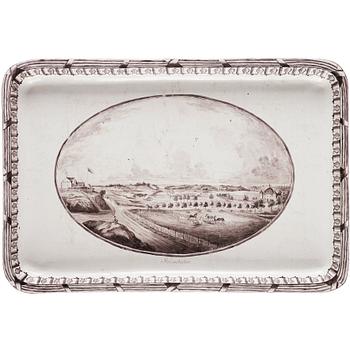 A Gustavian 18th century faience tea table.