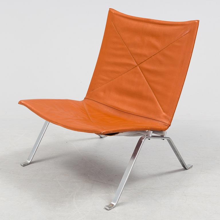 A Poul Kjaerholm 'PK-22' steel and leather easy chair, E Kold Christensen, Denmark.