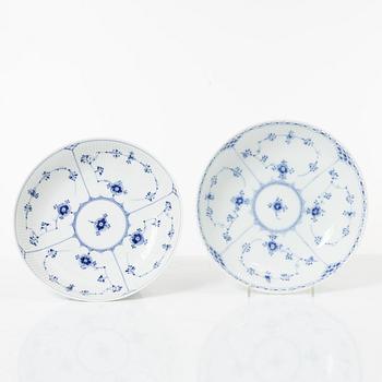 Royal Copenhagen, dinner and coffee service, 81 pcs, Blue Fluted, Full and Half Lace.