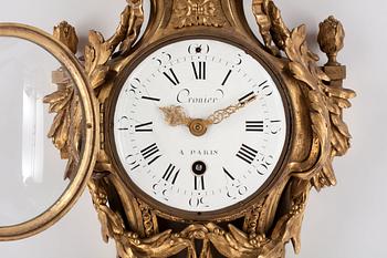 A Louis XVI 18th century gilt bronze wall clock.