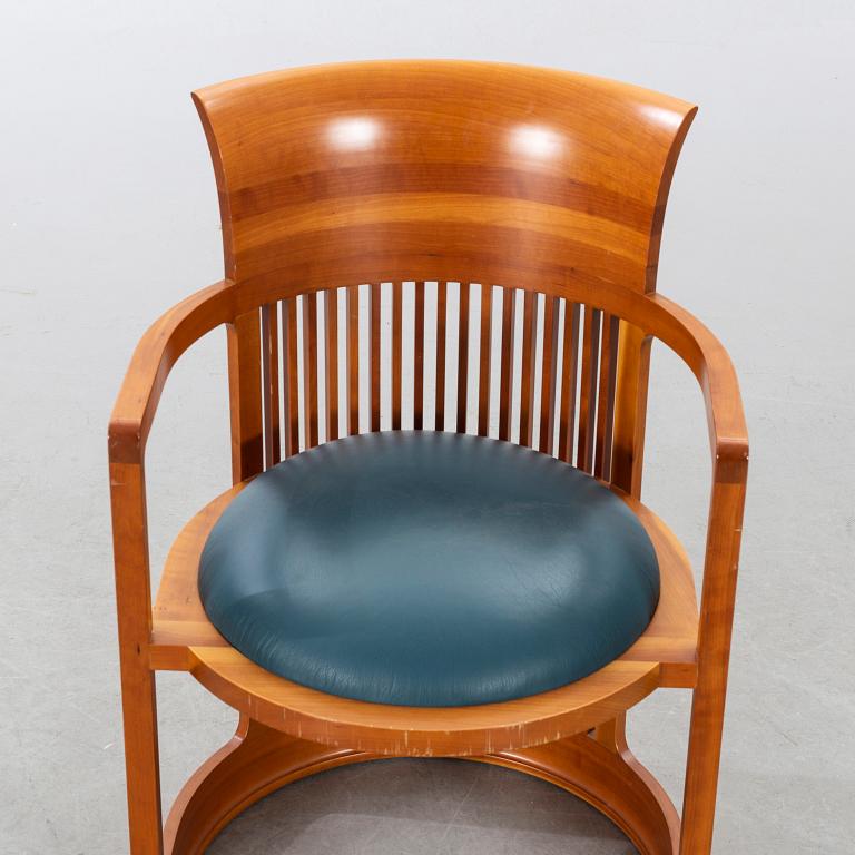 FRANK LLOYD WRIGHT, KARMSTOL, modellnr 606 "Barrel Chair", Cassina 1980-tal.