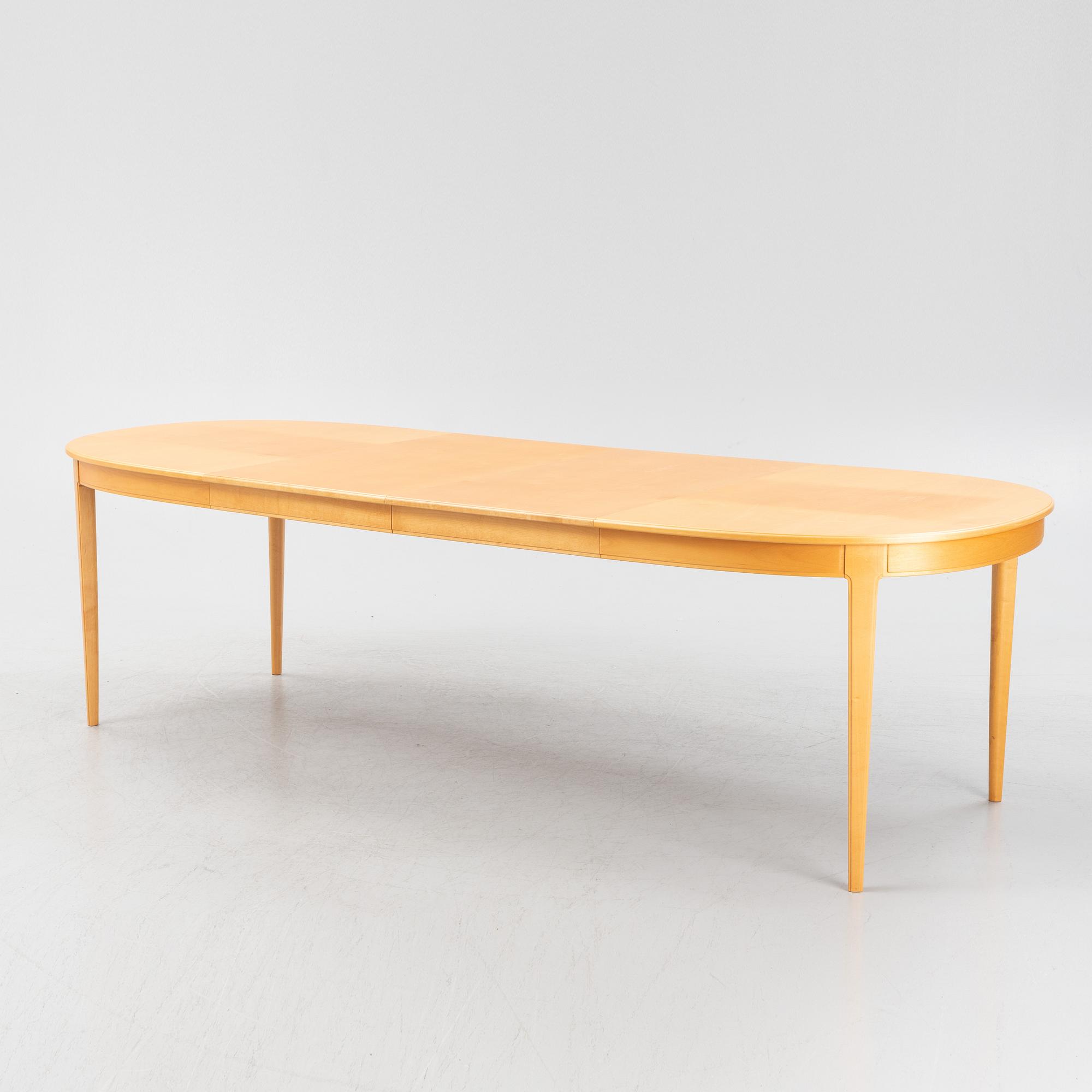 Carl Malmsten, matgrupp, 7 delar, "Herrgården", Åfors Möbelfabrik. 1997.