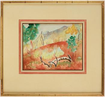 ISAAC GRÜNEWALD, watercolor, signed.
